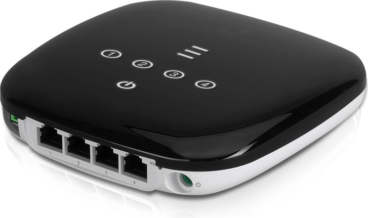 Ubiquiti UFiber GPON Terminal mit WLAN Router WiFi 4 und 4-Port Switch