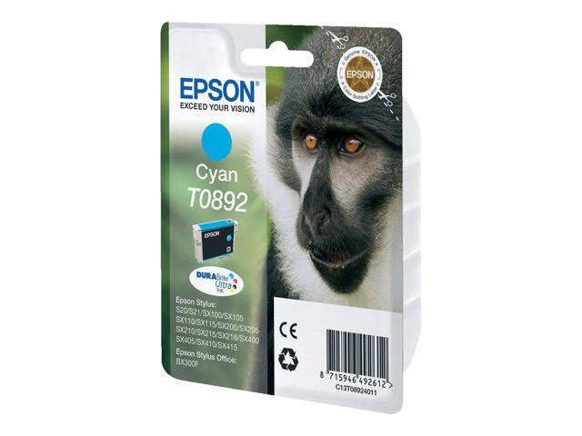 Epson Original T0892 Druckerpatrone cyan Blister 275 Seiten 4ml (8715946492612)