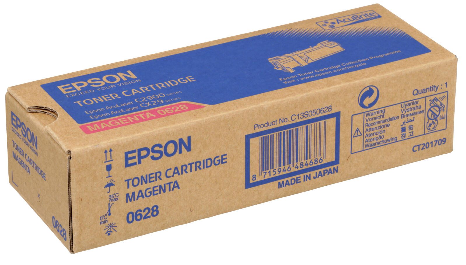 Epson Original Toner magenta 2.500 Seiten (C13S050628)