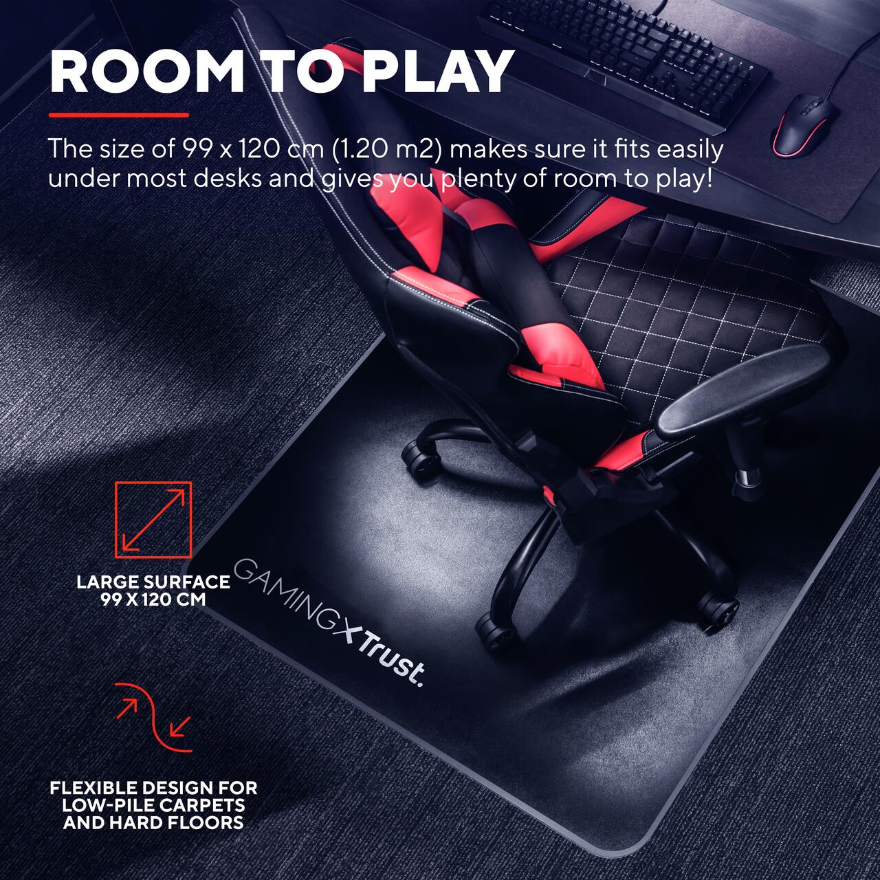 Trust Gaming GXT 715 Stuhlunterlage - Schwarz