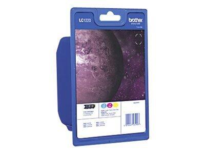 Brother Original LC-1220 Druckerpatronen 3er Multipack C/M/Y (LC1220RBWBPDR)