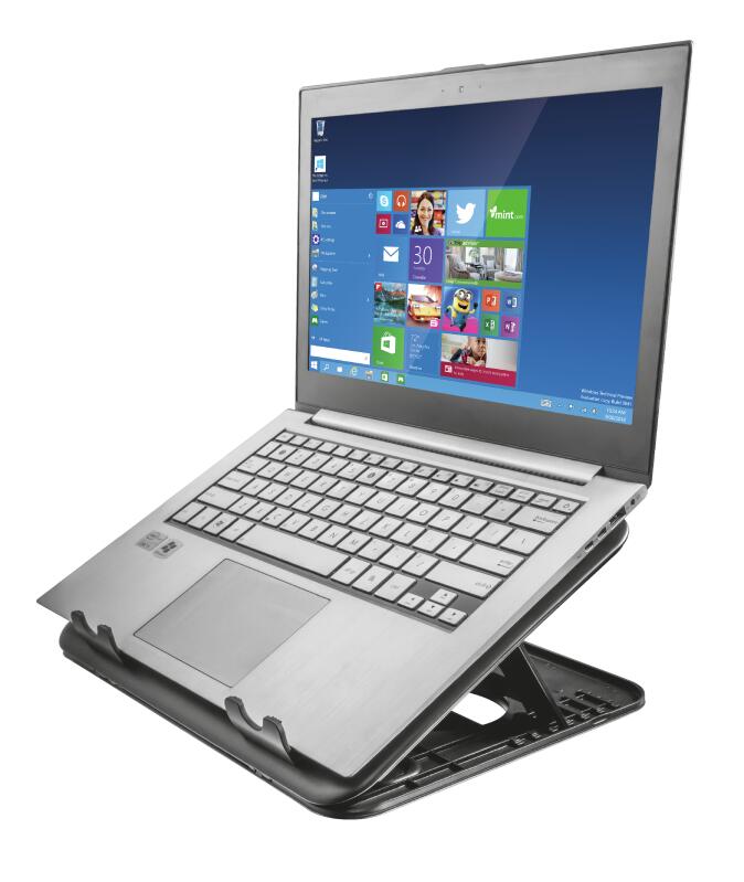 Trust Cyclone Notebook-Kühlständer - Schwarz (USB, bis 16')