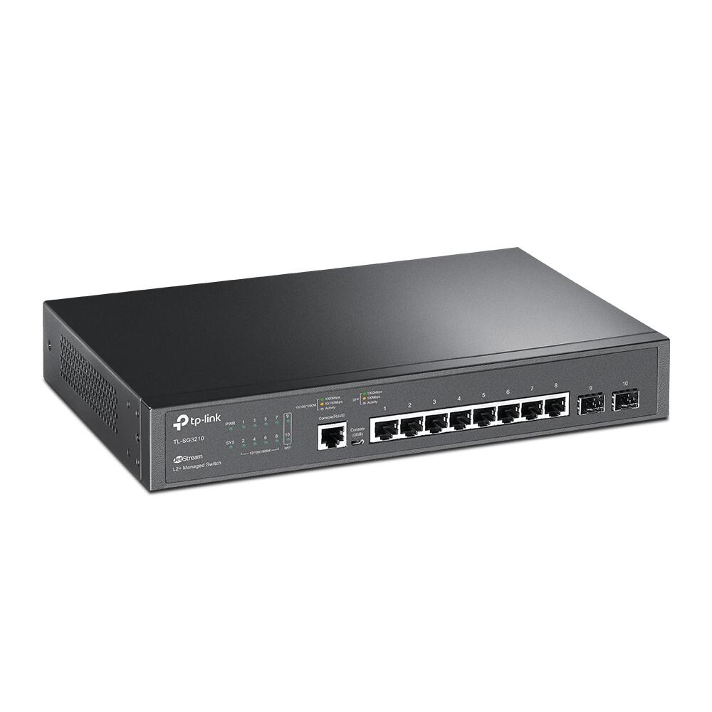 TP-LINK JetStream TL-SG3210 8-Port Gigabit Switch mit 2 SFP-Slots