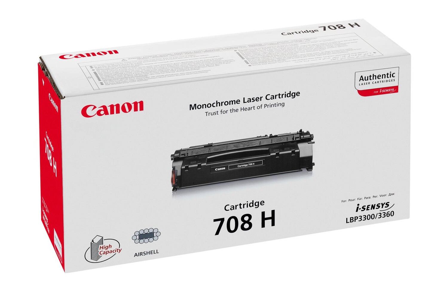 Canon Original Toner 708H schwarz hohe Ergiebigkeit 6.000 Seiten (0917B002)