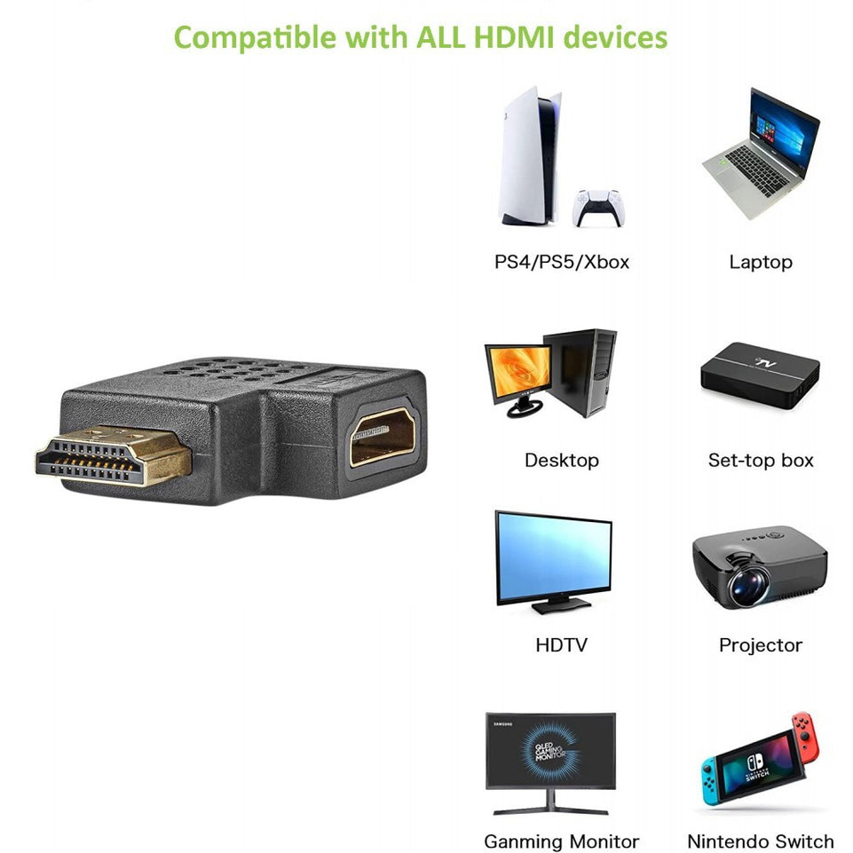 Techly HDMI Adapter Stecker/Buchse 270°