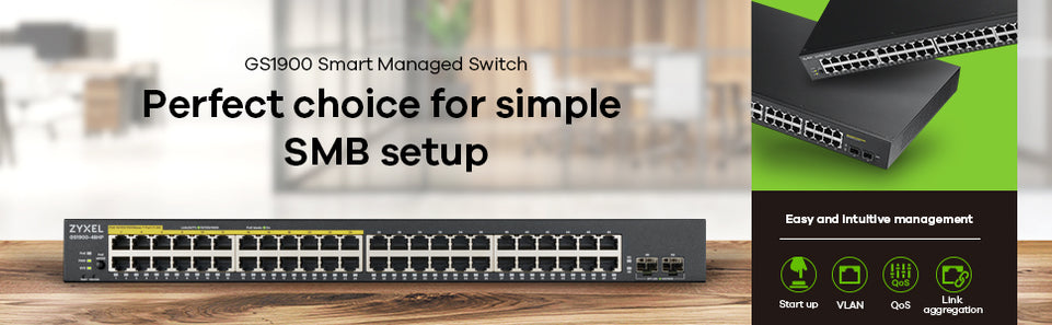 Zyxel Smart Switch 48x Port GbE L2,rackmount