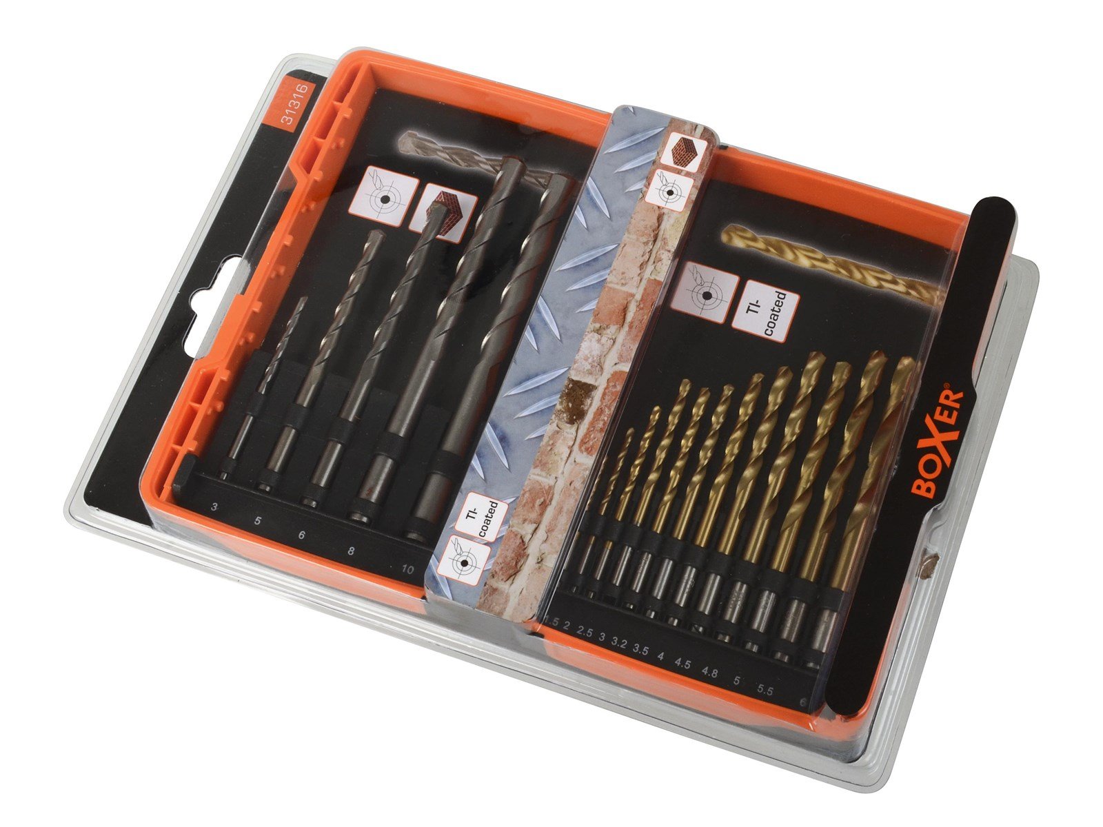 Boxer Drill bit set – 17 pcs. (combi)