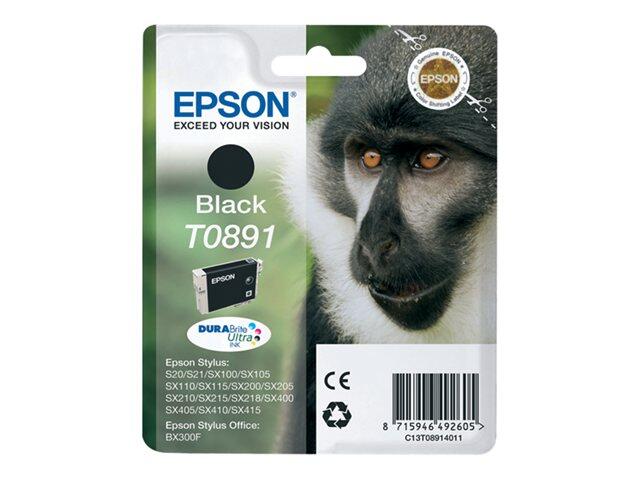Epson Original T0891 Druckerpatrone schwarz Blister 170 Seiten 6ml (C13T08914011)