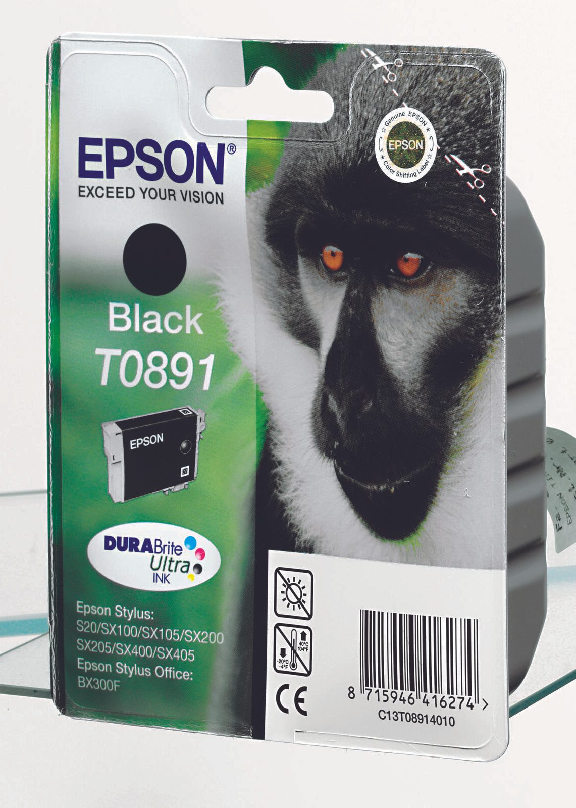 Epson Original T0891 Druckerpatrone schwarz Blister 170 Seiten 6ml (C13T08914011)
