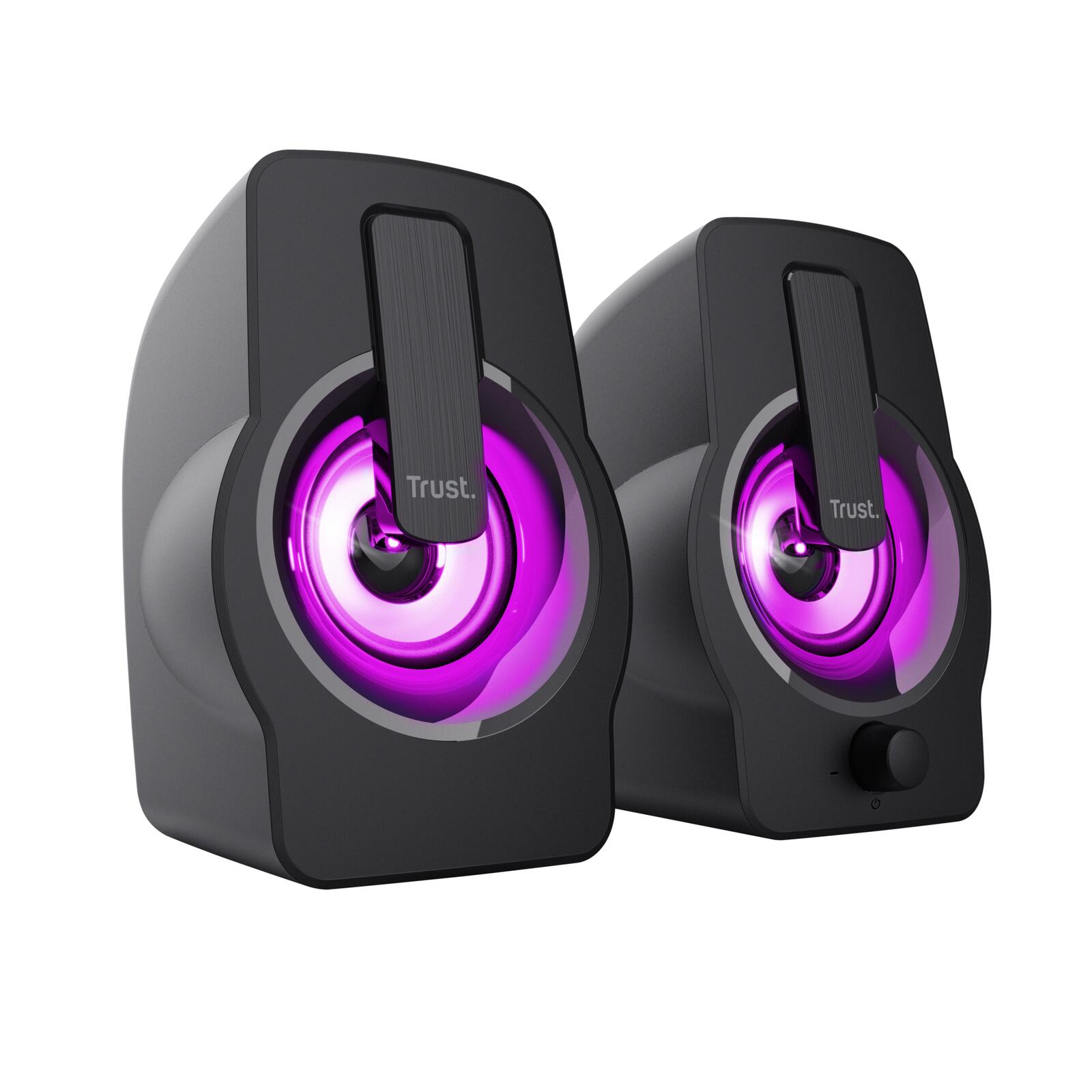 Trust Gemi 2.0-Lautsprecherset mit RGB-LED-Beleuchtung - Schwarz