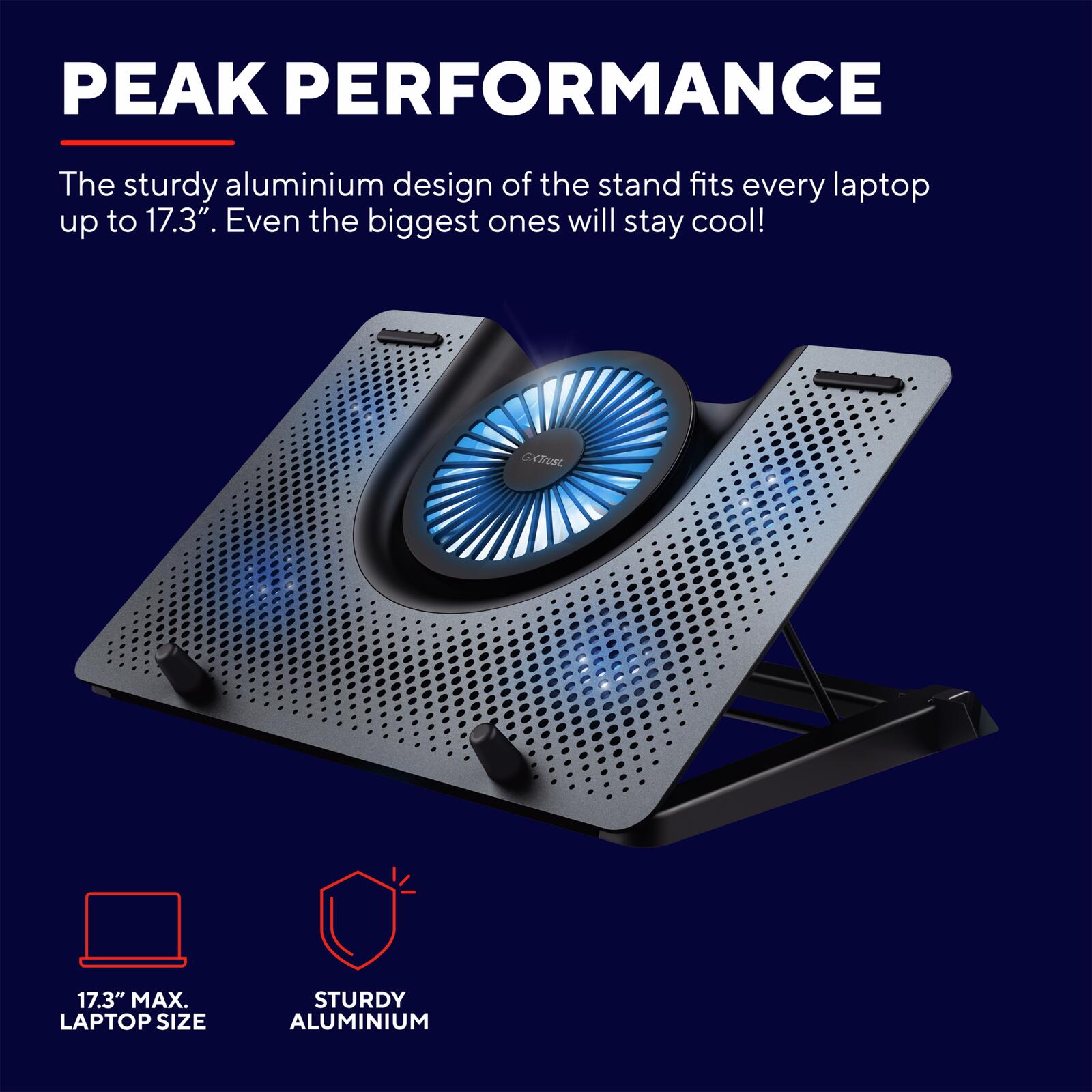 Trust Gaming GXT 1125 Laptop-Kühlständer - Schwarz