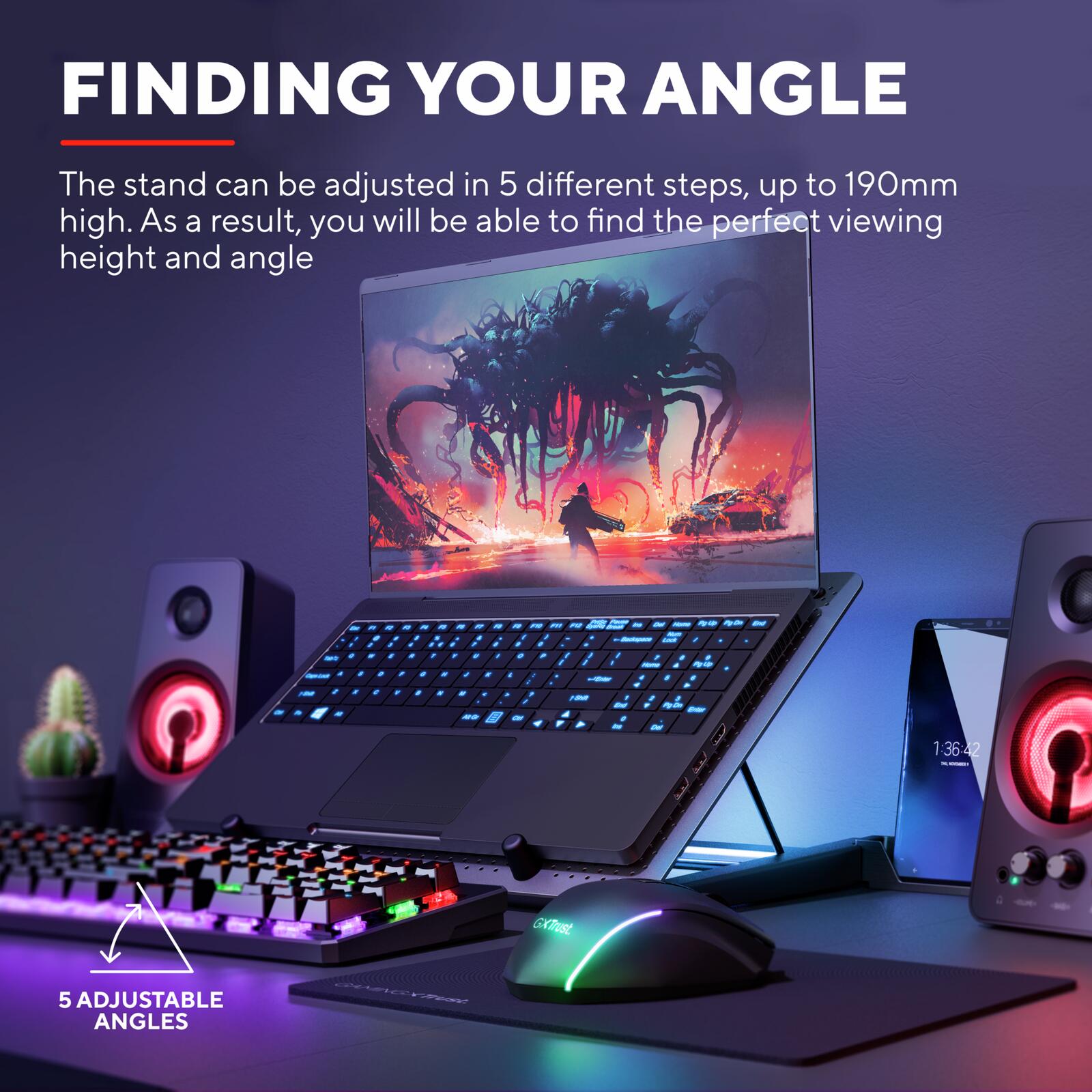Trust Gaming GXT 1125 Laptop-Kühlständer - Schwarz