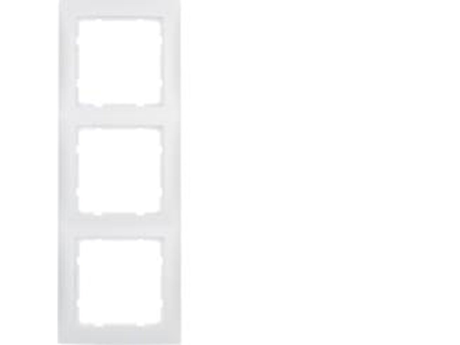 Berker Frame 3gang s1 polar white matt