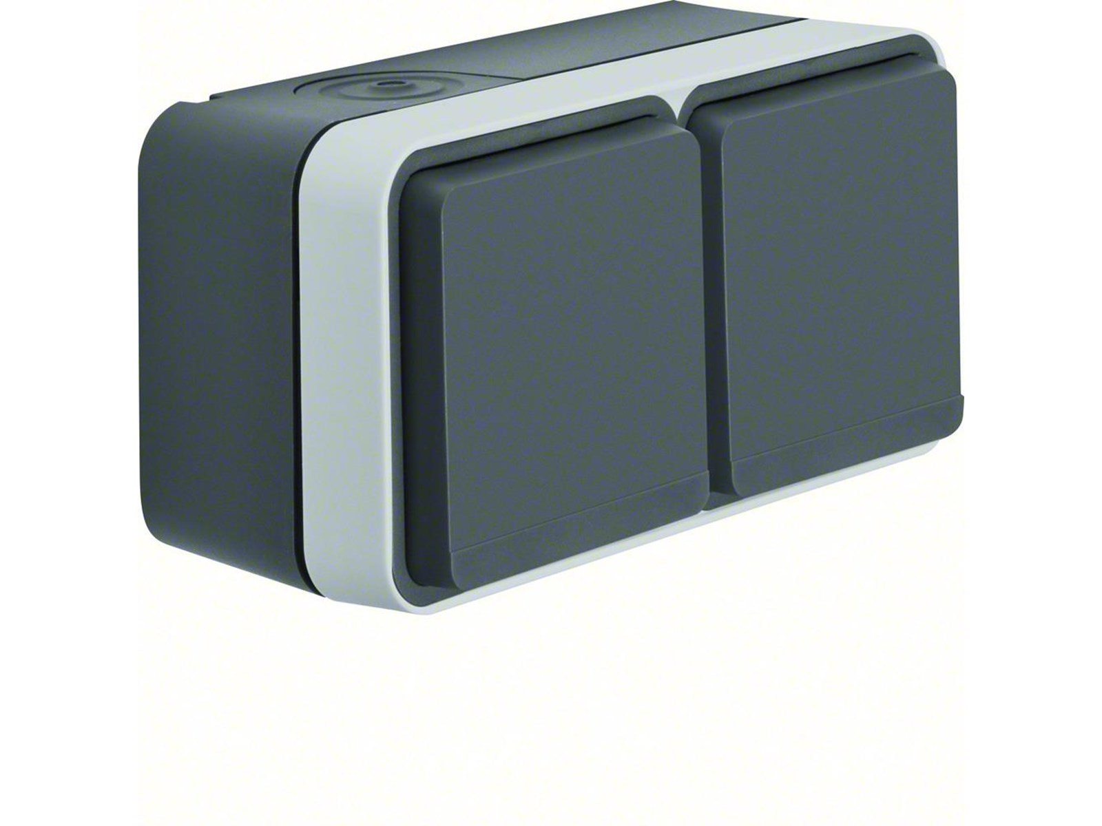 Berker Schuko socket outlet 2gang horizon w1 grey