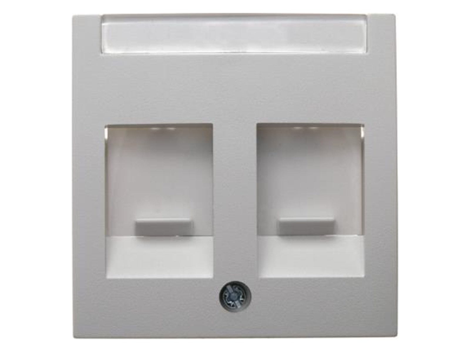 Berker Centre plate with 2 dust protection p white