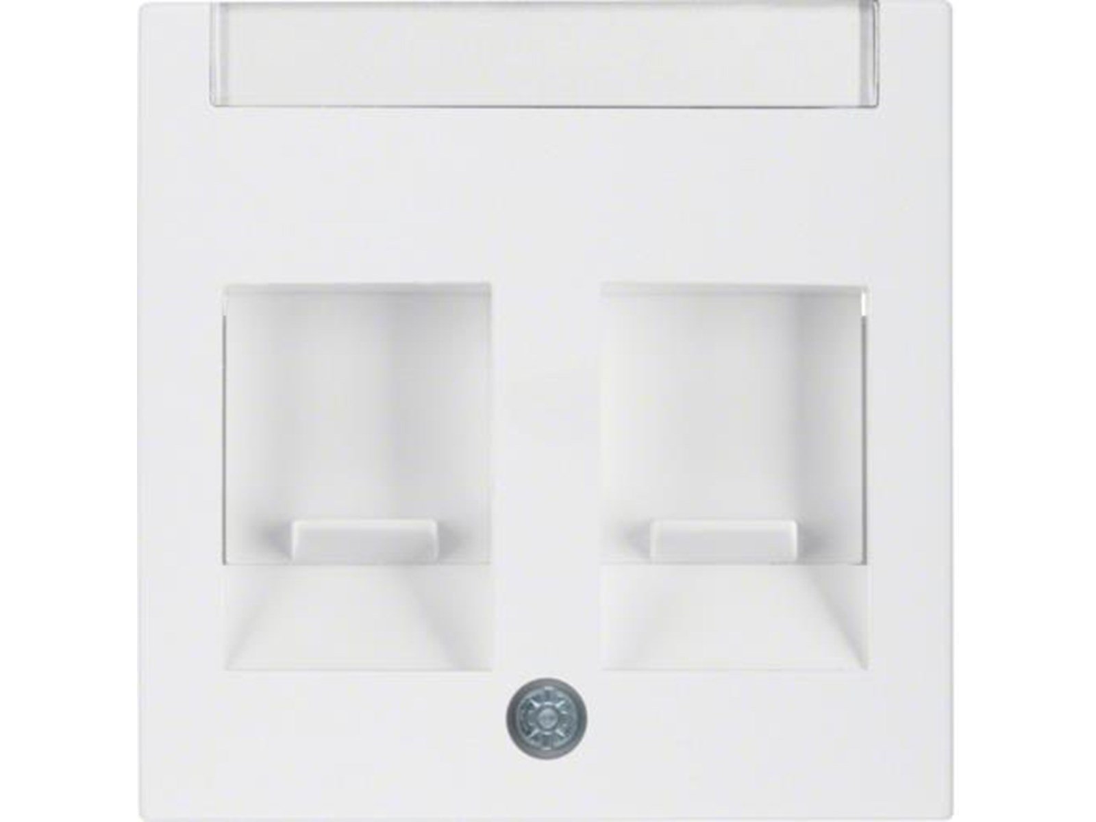 Berker Centre plate with 2 dust protection p white