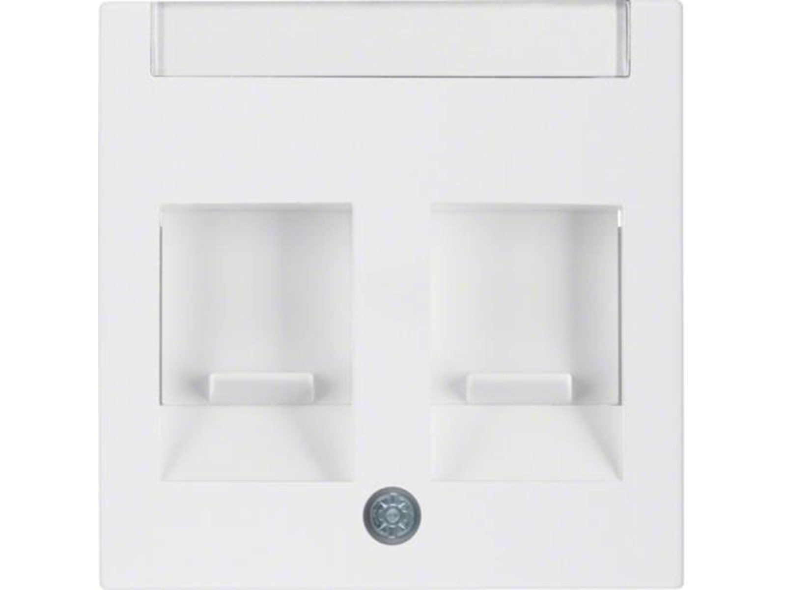 Berker Centre plate with 2 dust protection p white