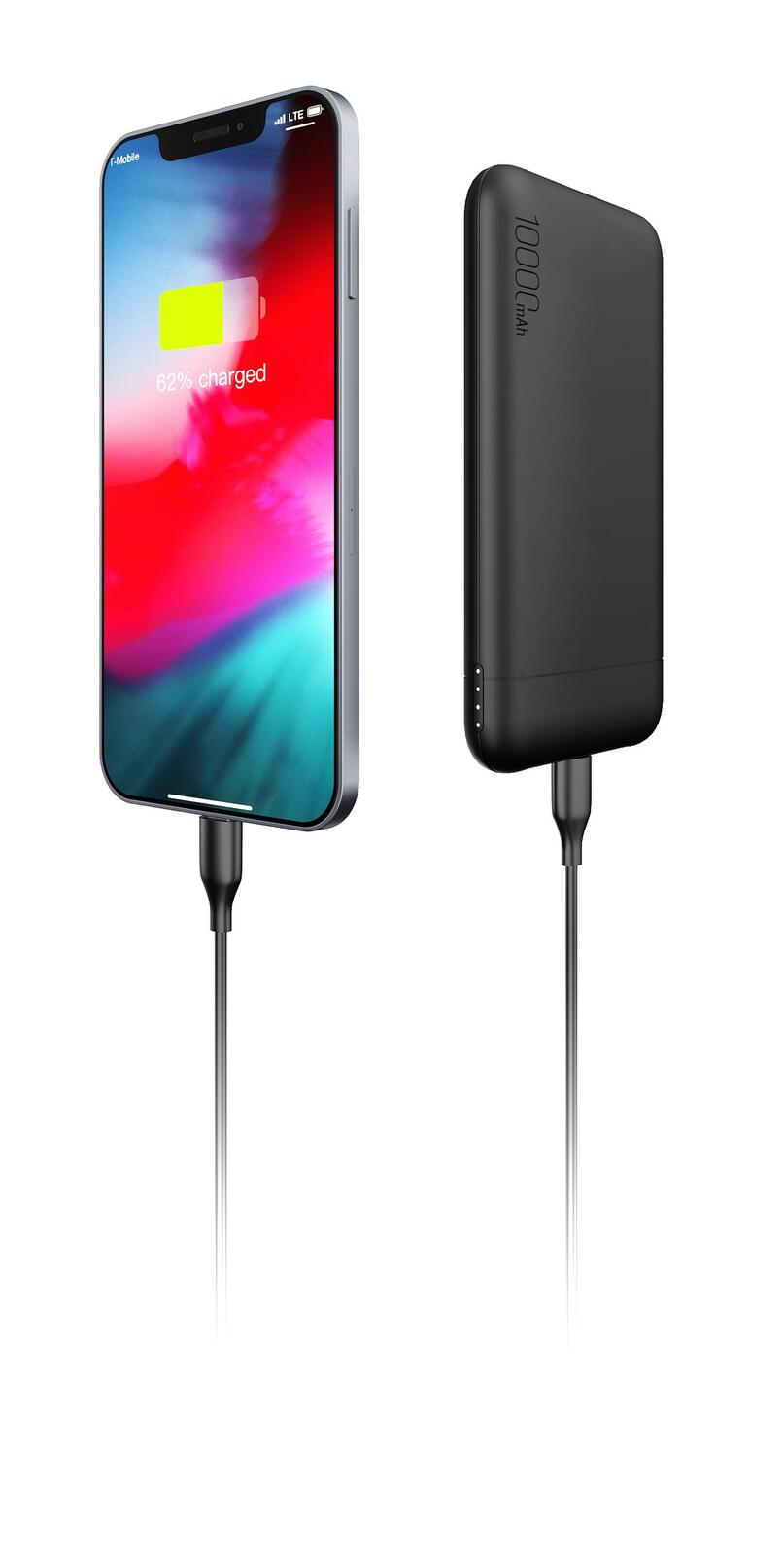eSTUFF Powerbank Lithium Polymer (LiPo) 10.000 mAh - Schwarz