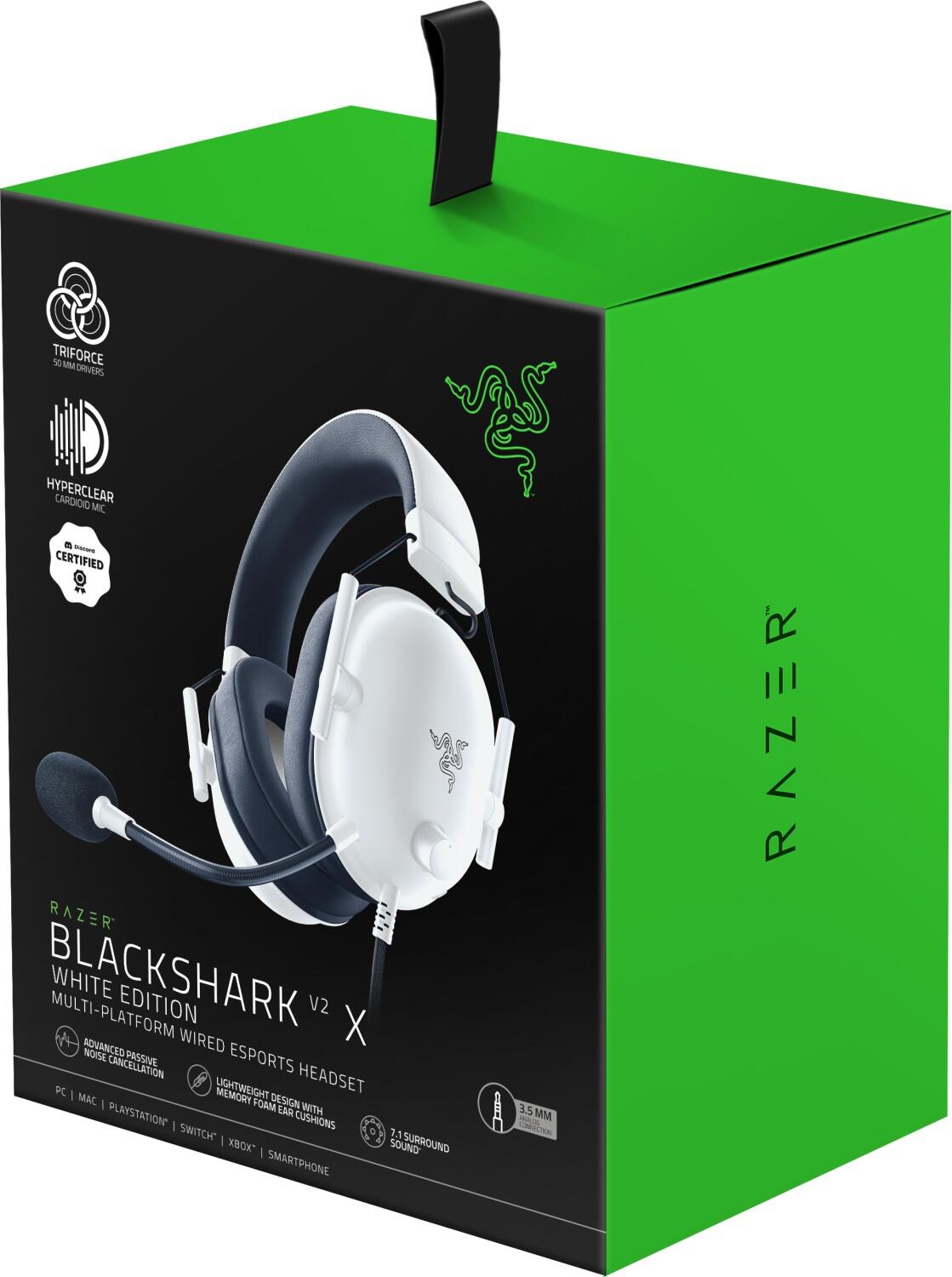 Razer BlackShark V2 X Gaming Headset, Weiß
