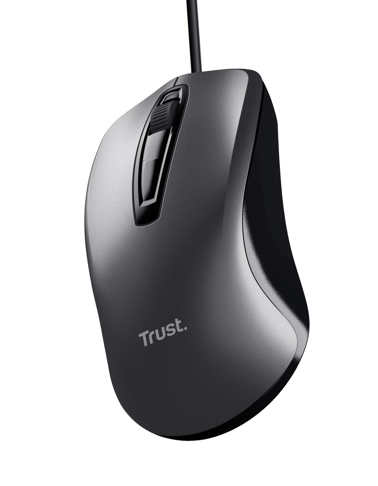 Trust Carve Optische Kabelmaus - Schwarz