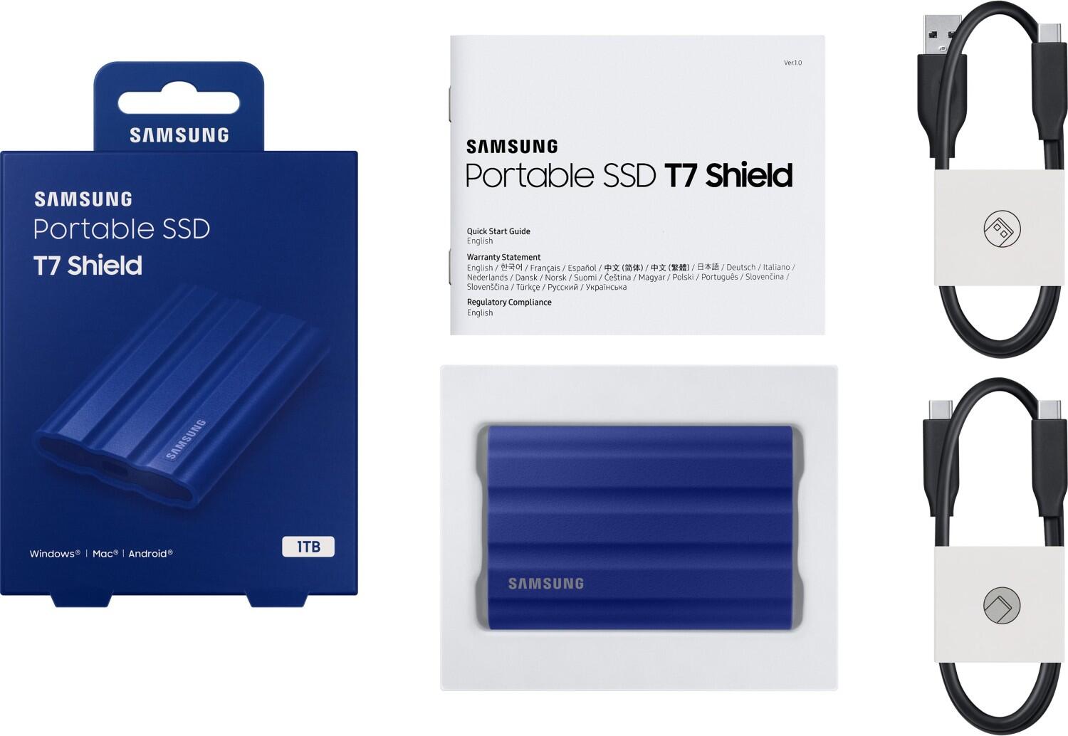 Samsung T7 Shield 1TB - Blau für PC/Mac