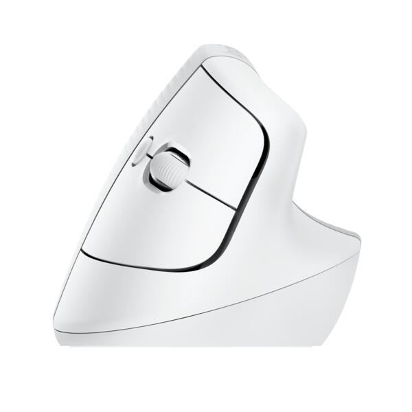 Logitech Lift ergonomische vertikale Maus für Rechtshänder (kabellos, weiß)