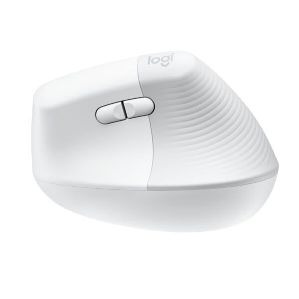 Logitech Lift ergonomische vertikale Maus für Rechtshänder (kabellos, weiß)