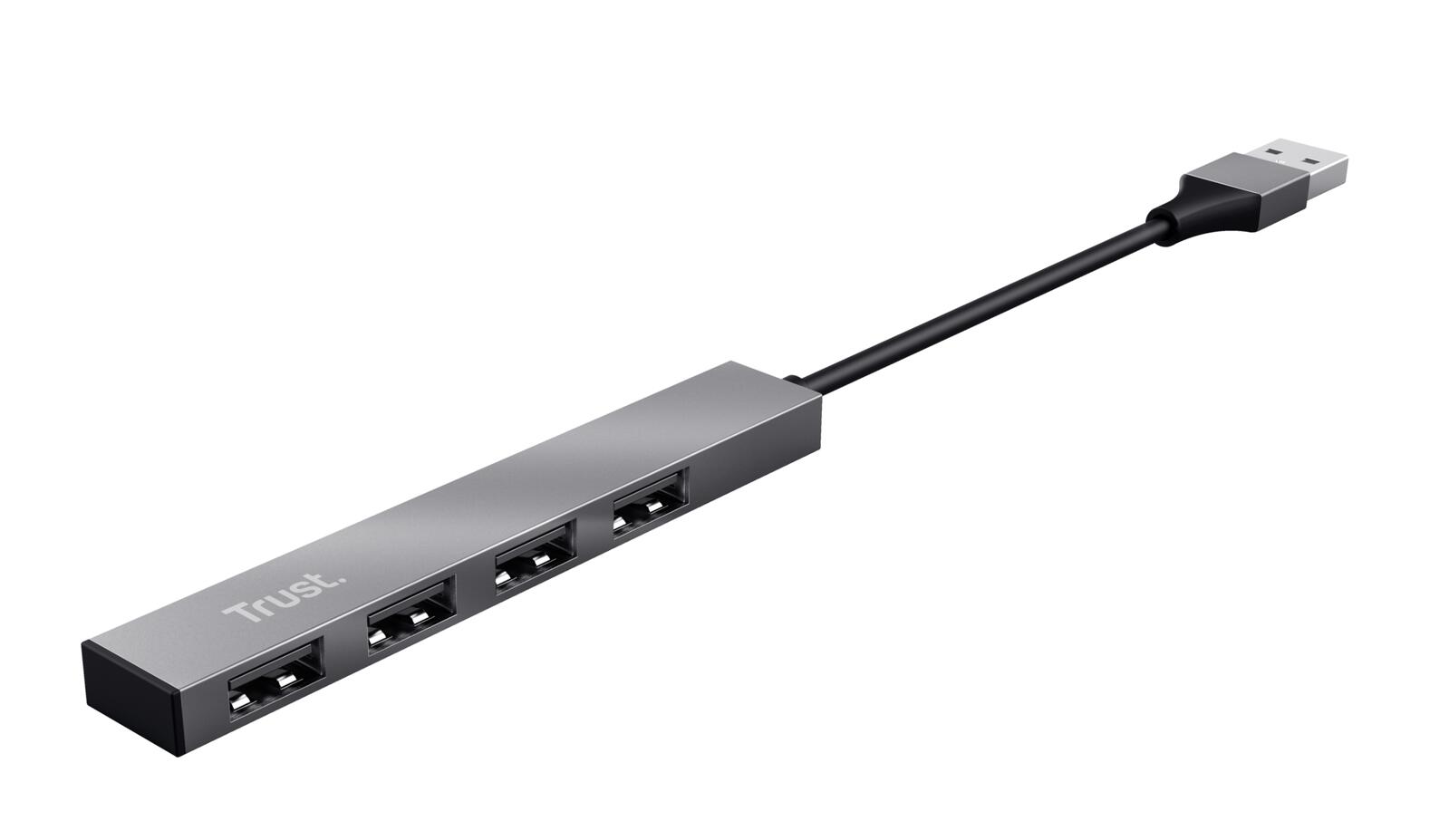 Trust Halyx Mini-USB-Hub aus Aluminium mit 4 Anschlüssen - Silber