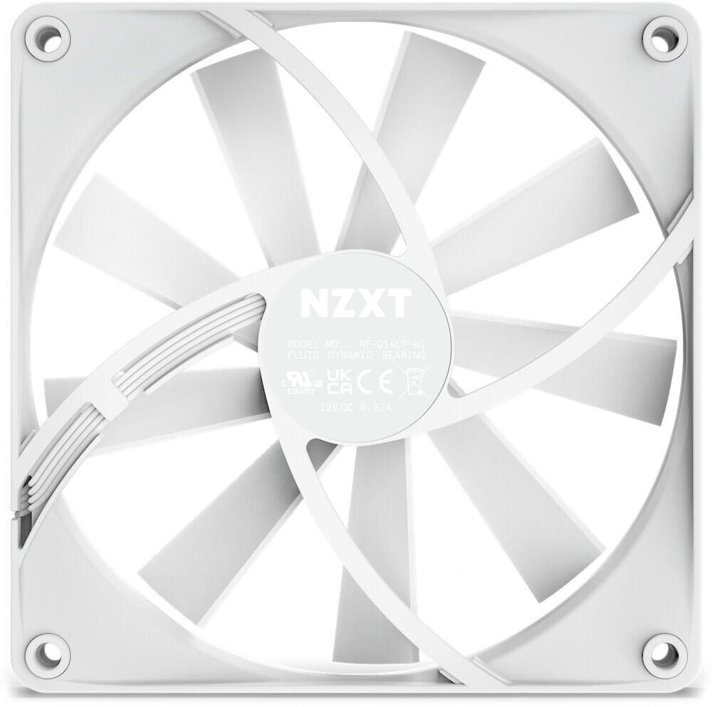 NZXT F140Q - Gehäuselüfter, Matt Weiß