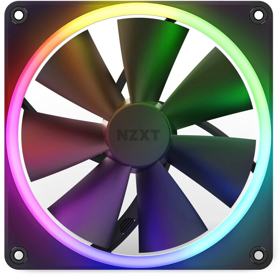NZXT F140 RGB - Gehäuselüfter, Matt Schwarz (140mm, 18xLED)