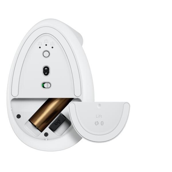 Logitech Lift for Business ergonomische vertikale Maus (kabellos,weiß)