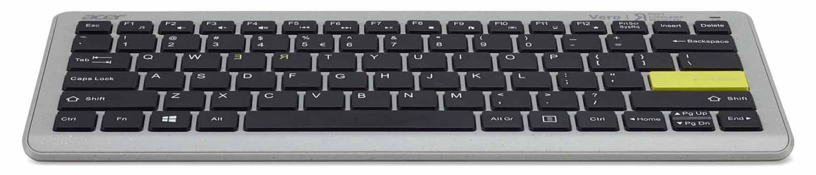 Acer Vero Combo set AAK124 antimikrobielle drahtlose Tastatur und Macaron Maus grau/gelb