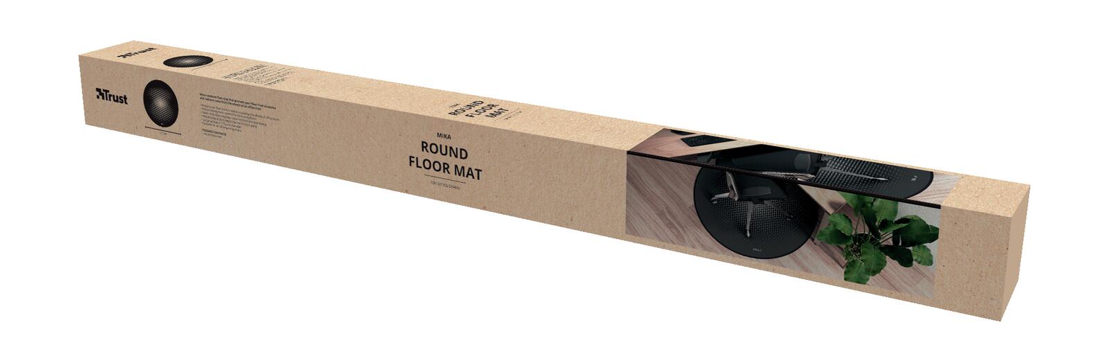 Trust Mika Runde Bodenmatte - Schwarz