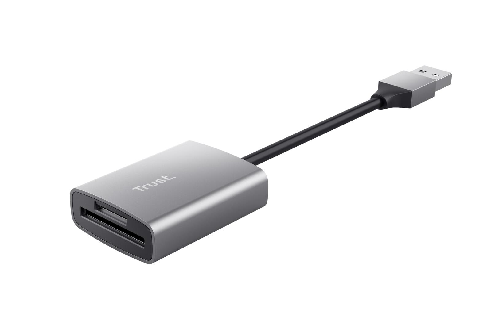 Trust Dalyx Schnelles USB-Kartenlesegerät aus Aluminium - Silber