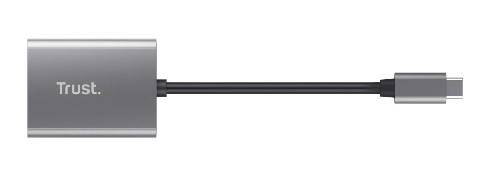 Trust Dalyx Schnelles USB-Kartenlesegerät aus Aluminium - Silber