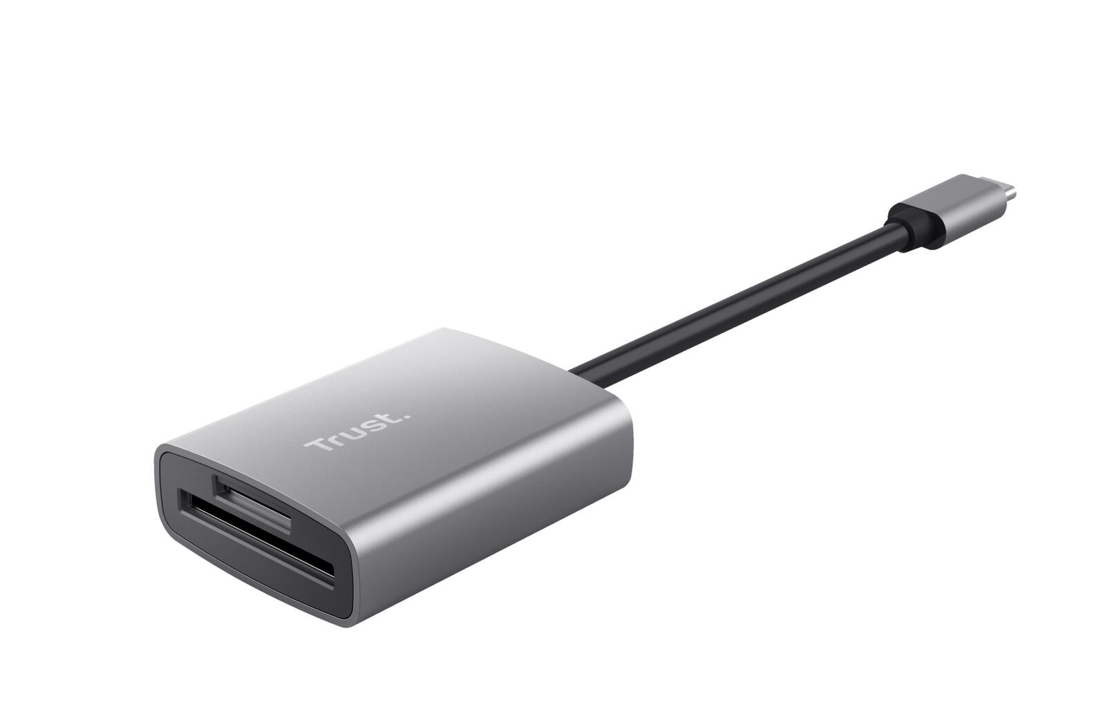 Trust Dalyx Schnelles USB-Kartenlesegerät aus Aluminium - Silber