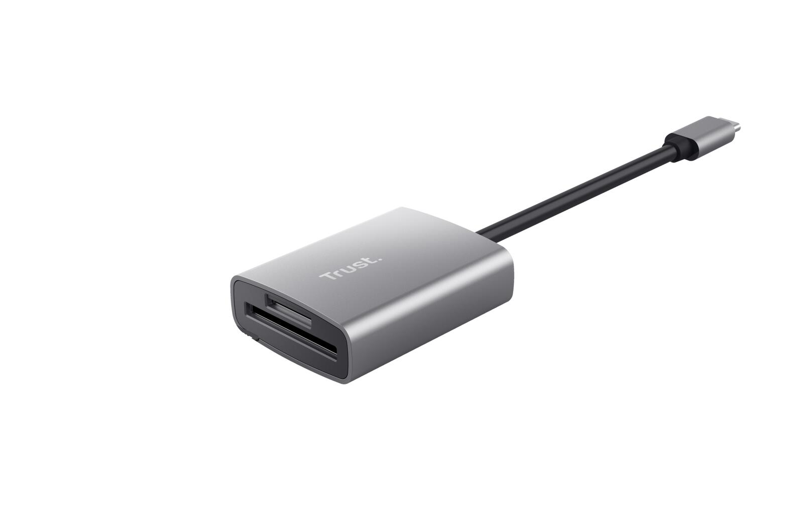 Trust Dalyx Schnelles USB-Kartenlesegerät aus Aluminium - Silber