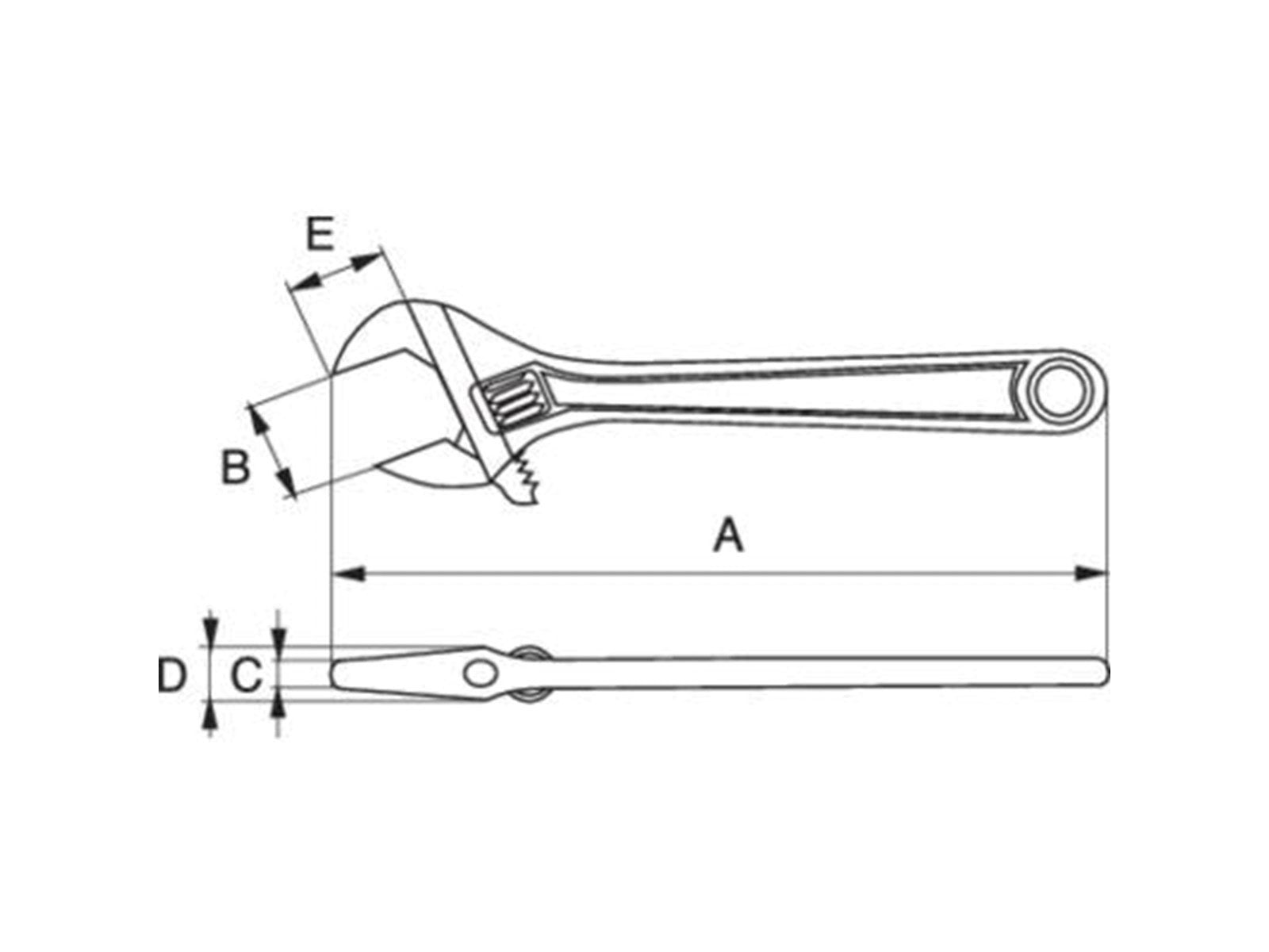 BAHCO Adjustable wrench 9073 12