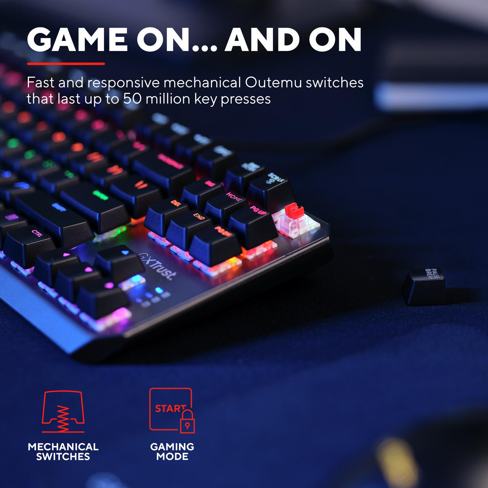 Trust Gaming GXT 834 Callaz Mechanische TKL-Tastatur, DE Layout