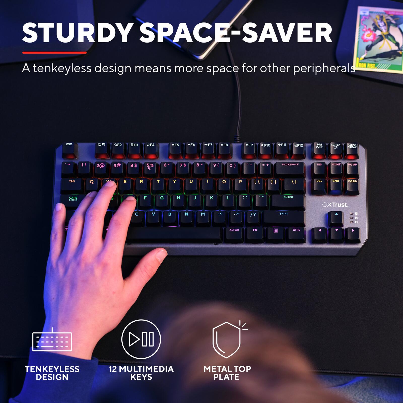 Trust Gaming GXT 834 Callaz Mechanische TKL-Tastatur, DE Layout