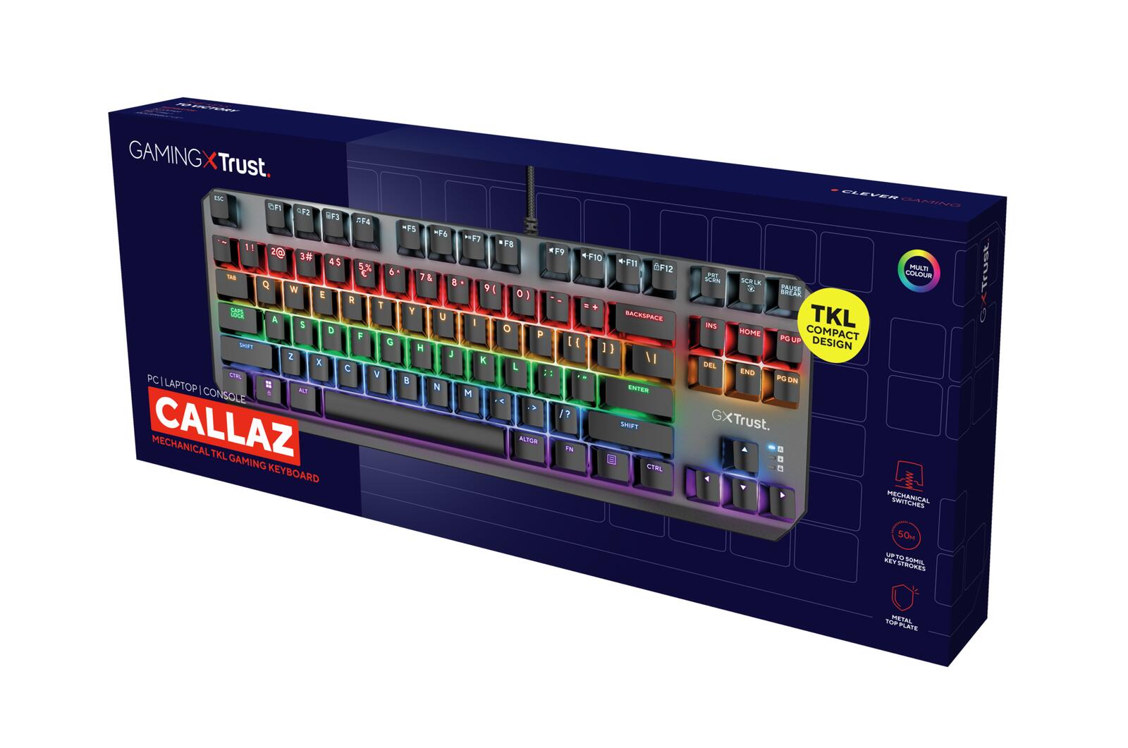 Trust Gaming GXT 834 Callaz Mechanische TKL-Tastatur, DE Layout