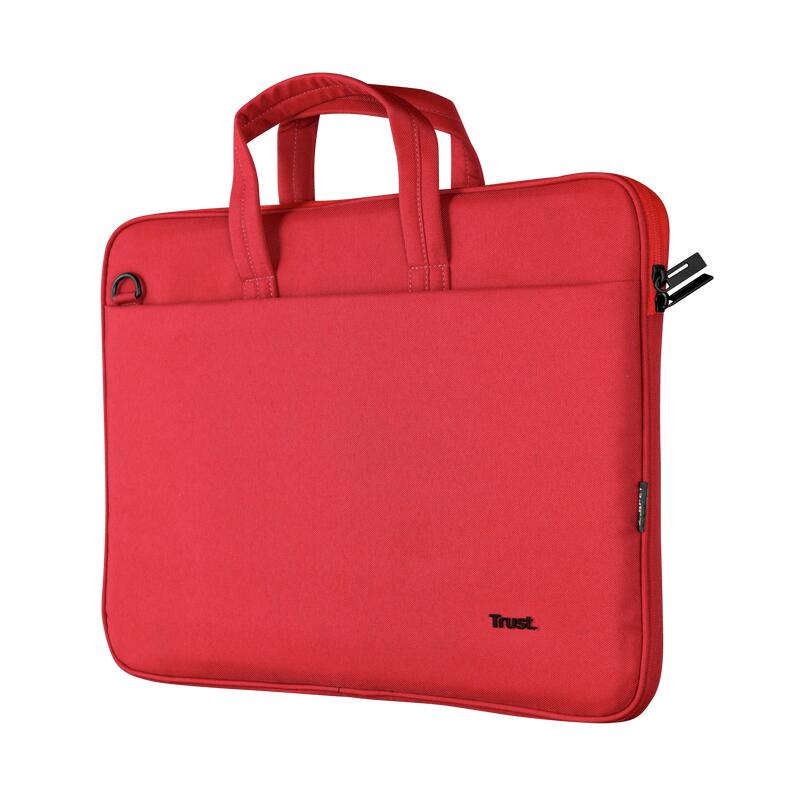 Trust Bologna Umweltfreundliche, schlanke Laptoptasche für 16 Zoll Laptops - Rot