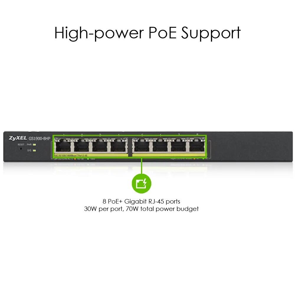 Zyxel Switch 8-Port Gigabit 8x 1G L2