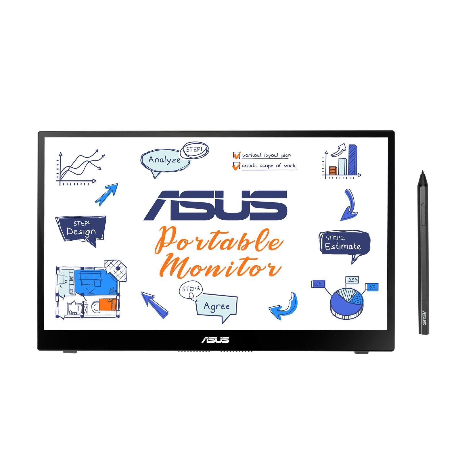 ASUS MB14AHD ZenScreen tragbarer Monitor 35,6 cm (14')