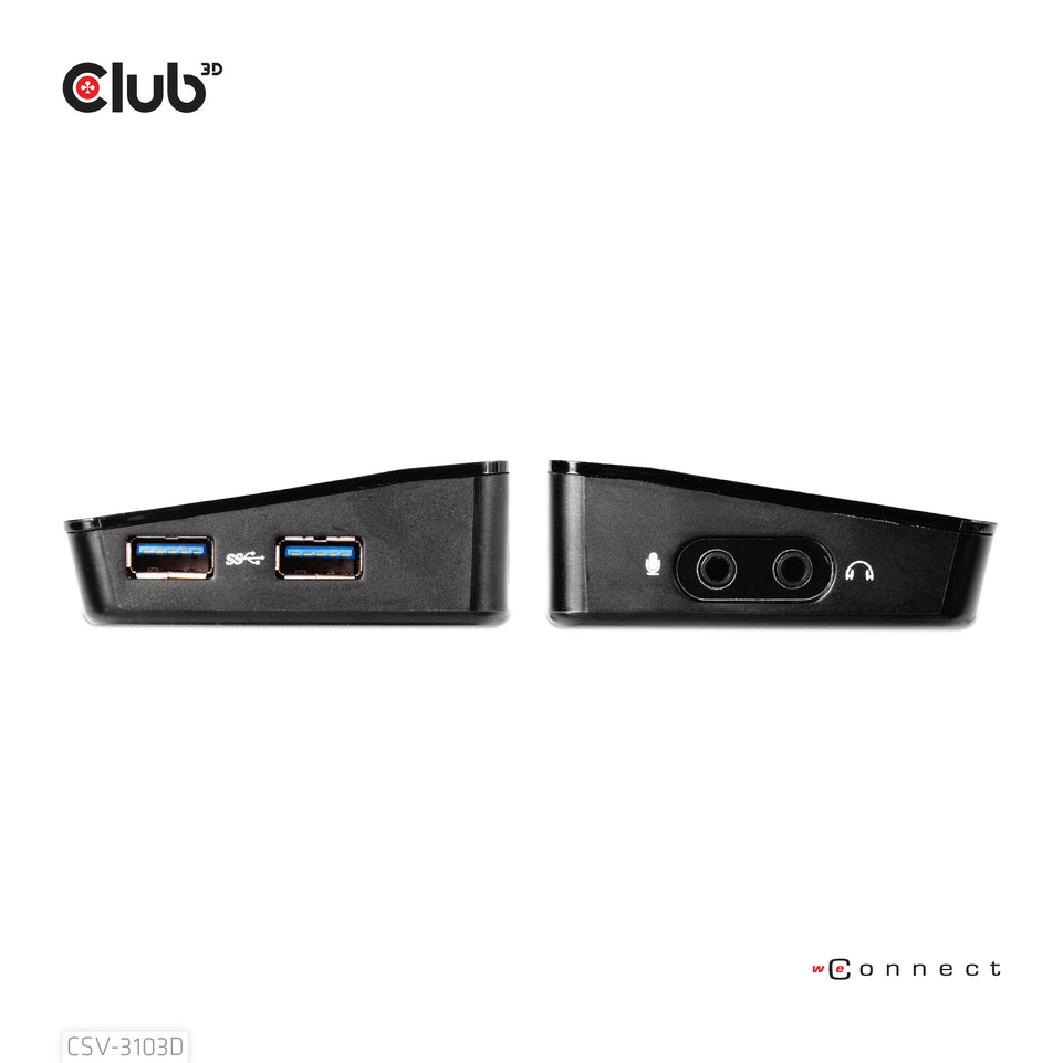 Club3D 4K Dockingstation USB3 ->3xUSB3/HDMI/DP/DVI/ black retail