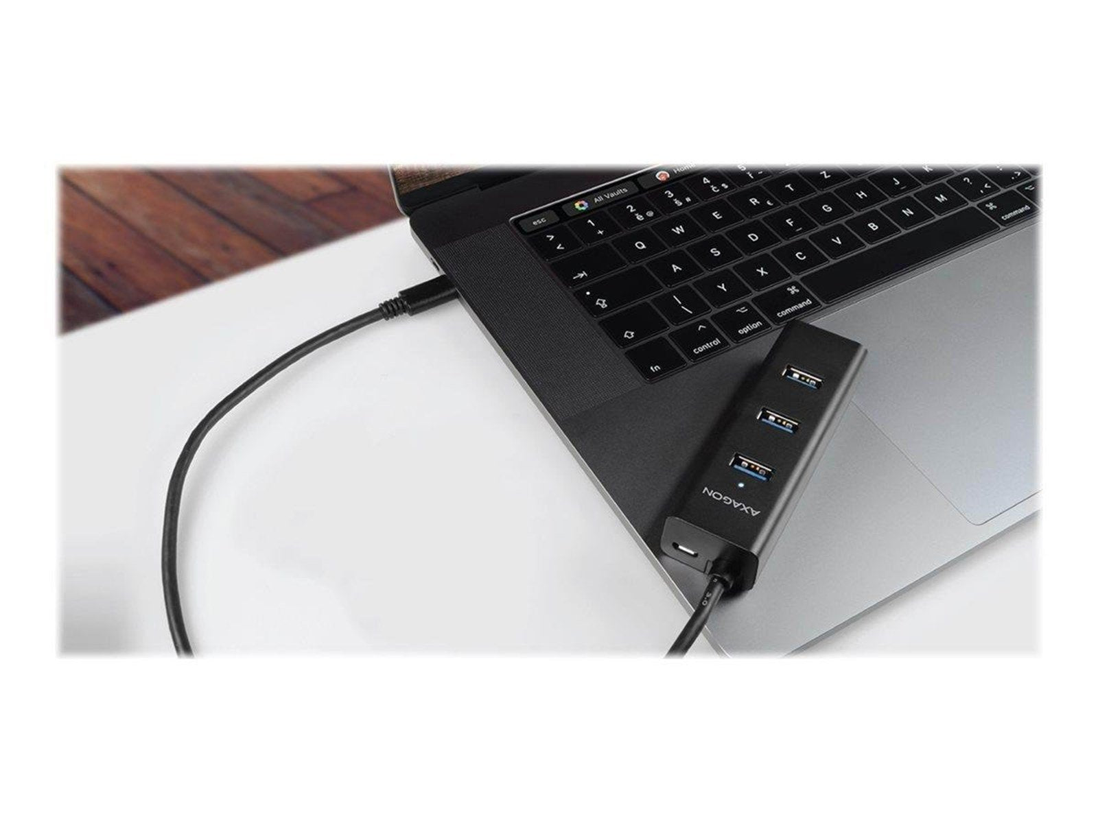 AXAGON HUE-S2C - hub - 4 ports USB-Hubs - USB 3.2 - 4 - Schwarz