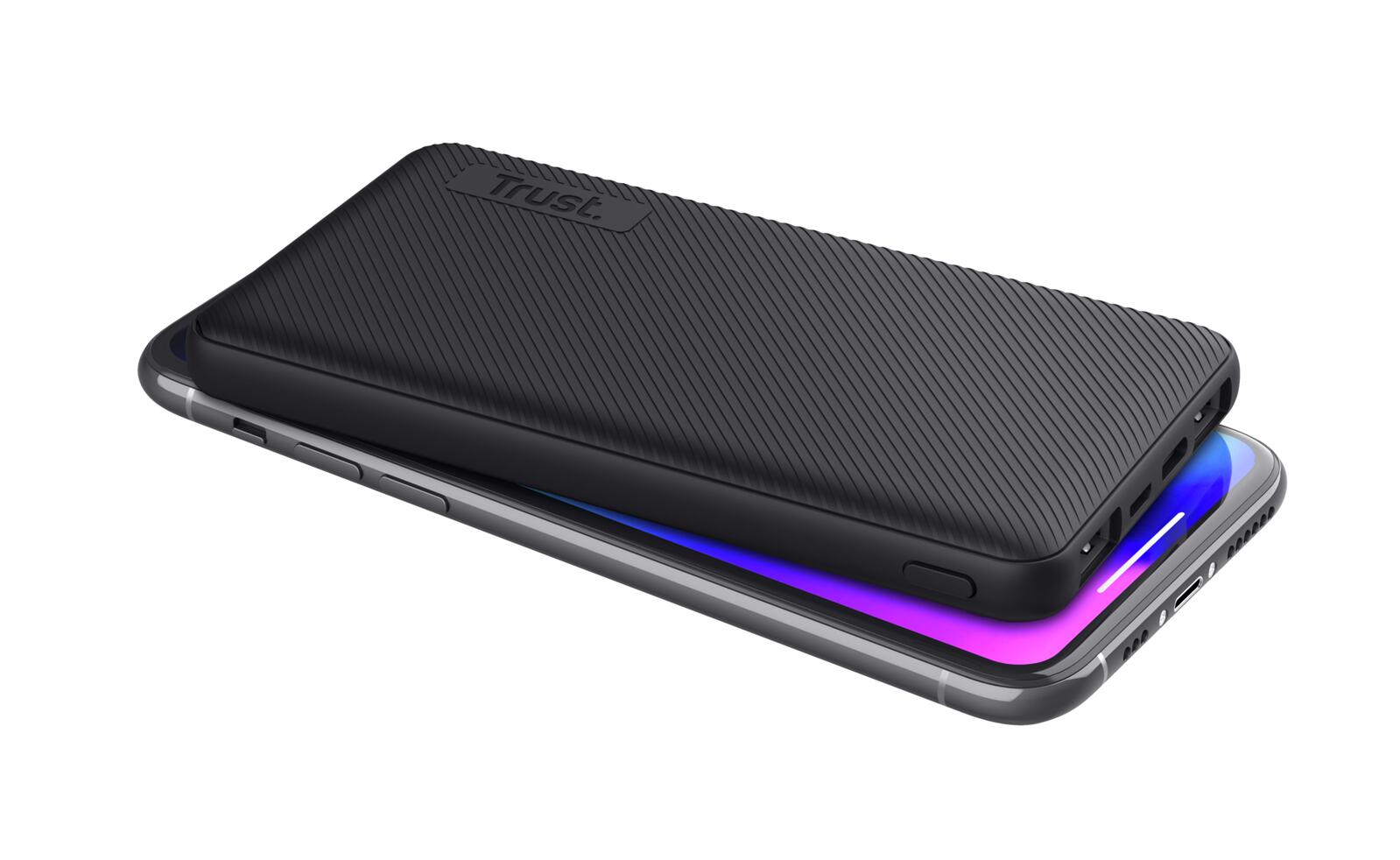 Trust Primo Ultradünne 10.000 mAhPowerbank - Schwarz
