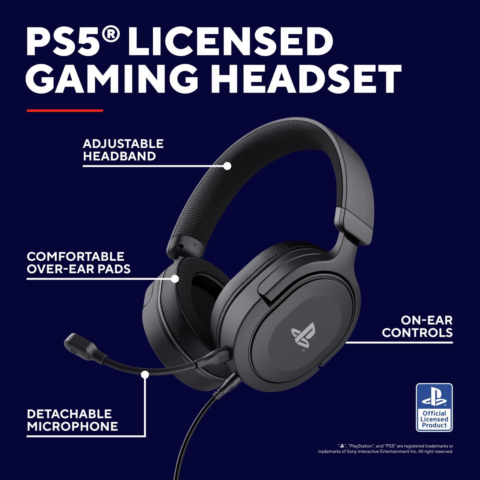 Trust Gaming GXT 498 Forta Gaming-Headset für PS5™ - Schwarz