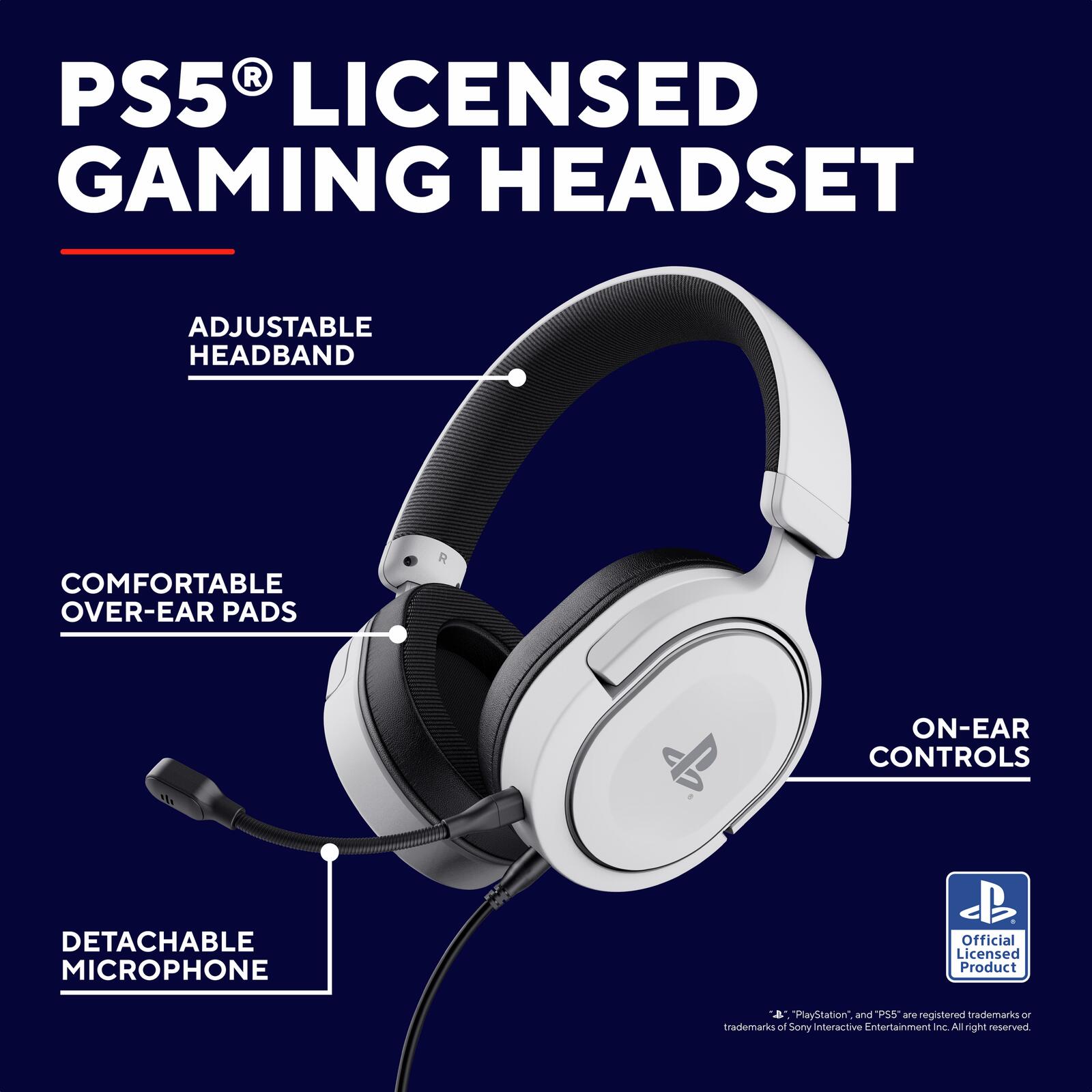 Trust Gaming GXT 498W Forta Gaming-Headset für PS5™ - Weiß