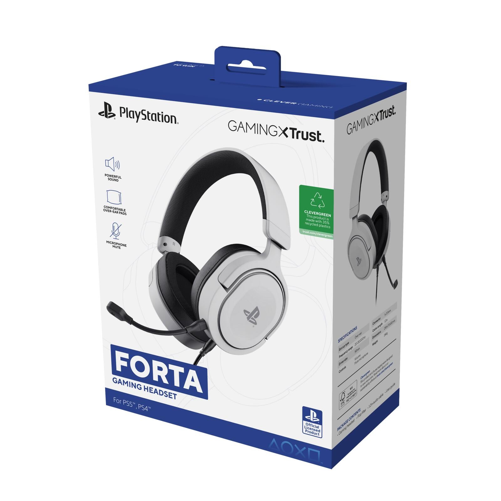 Trust Gaming GXT 498W Forta Gaming-Headset für PS5™ - Weiß